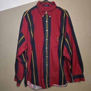 Vintage CHAPS By Ralph Lauren Men's Rare Multi-color Button Longsleeve Size XL
